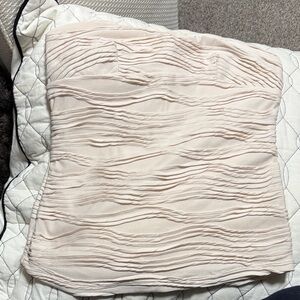 Poetry Cream Textured Tube Top